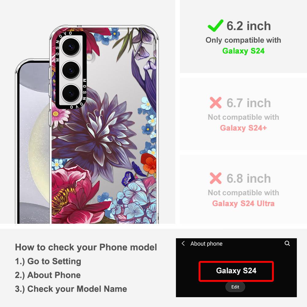 Lilac Floral Phone Case - Samsung Galaxy S24 Case - MOSNOVO