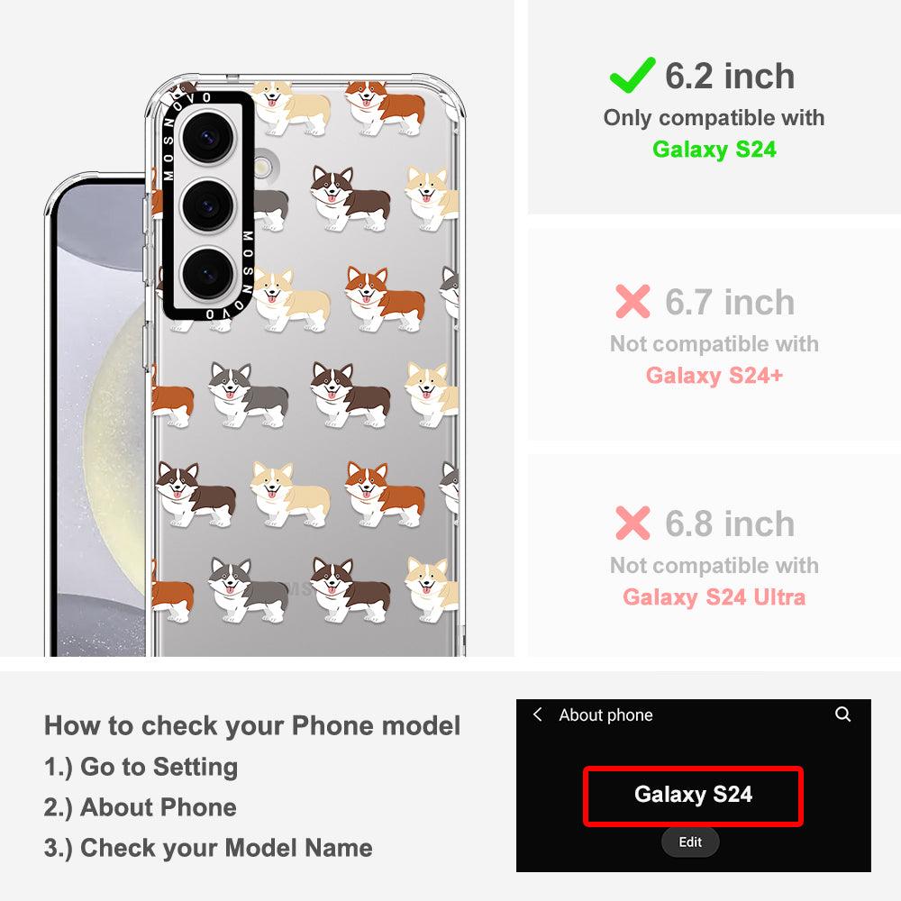 Adorable Corgi Phone Case - Samsung Galaxy S24 Case - MOSNOVO