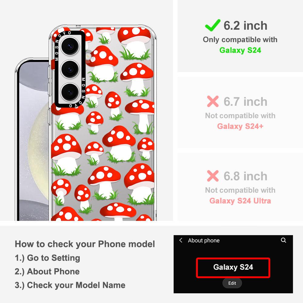 Cute Mushroom Phone Case - Samsung Galaxy S24 Case - MOSNOVO