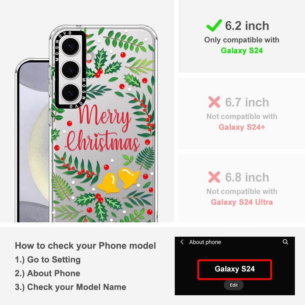 Merry Christmas Phone Case - Samsung Galaxy S24 Case - MOSNOVO