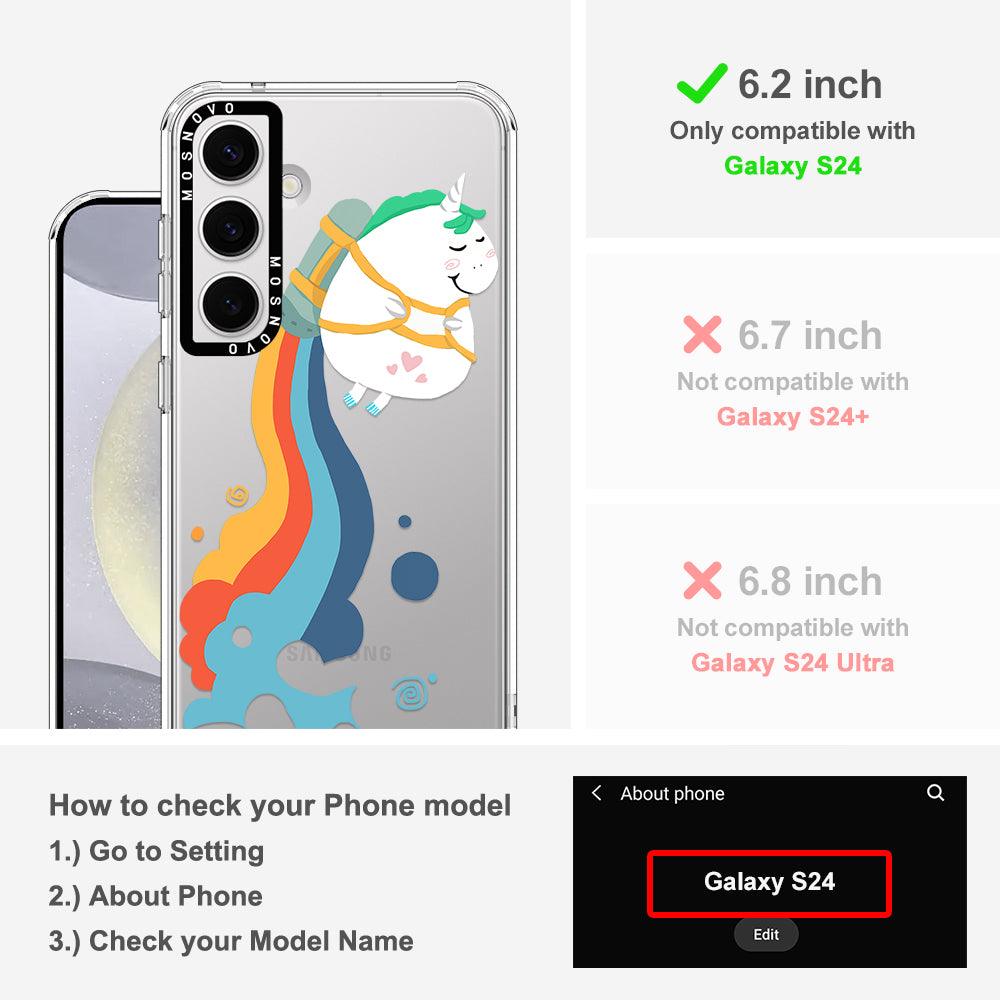 Rainbow Unicorn Phone Case - Samsung Galaxy S24 Case - MOSNOVO