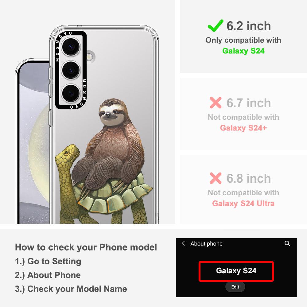 Sloth Turtle Phone Case - Samsung Galaxy S24 Case - MOSNOVO