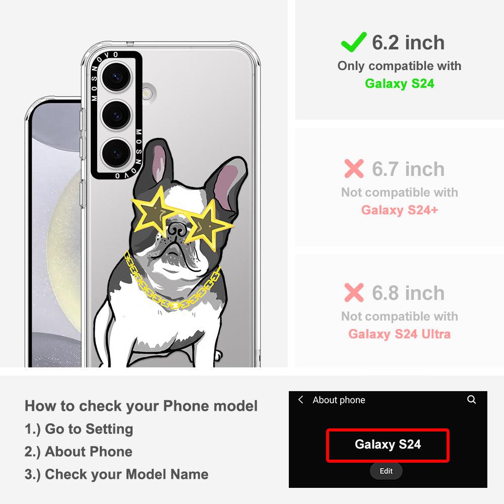 Cool French Bulldog Phone Case - Samsung Galaxy S24 Case - MOSNOVO