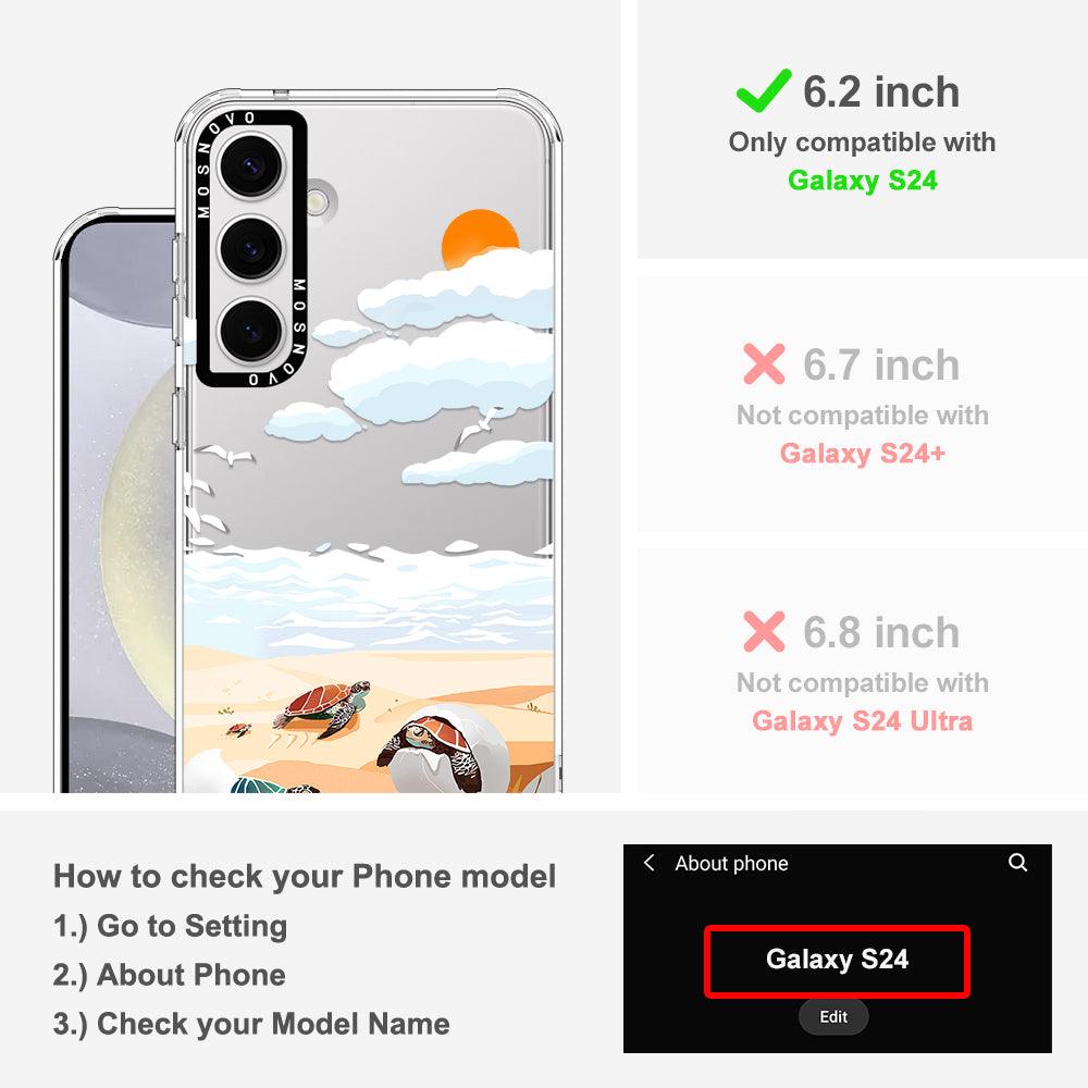 Baby Sea Turtle Phone Case - Samsung Galaxy S24 Case - MOSNOVO