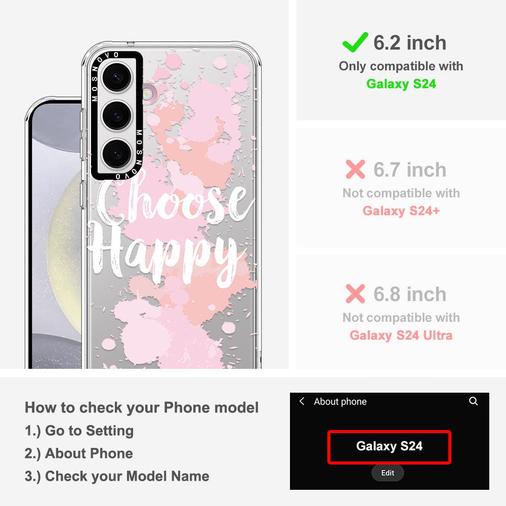 Choose Happy Phone Case - Samsung Galaxy S24 Case - MOSNOVO