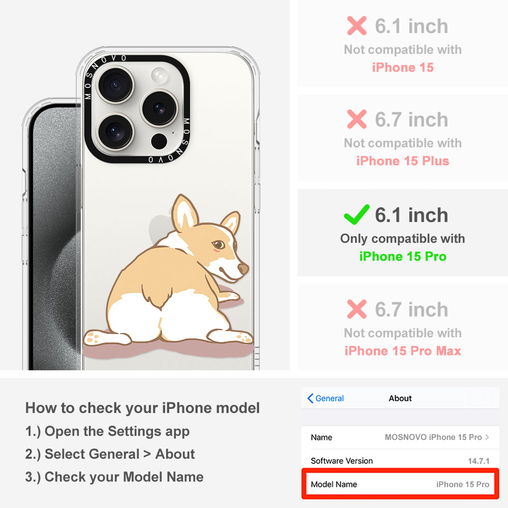 Corgi Dog Phone Case - iPhone 15 Pro Case - MOSNOVO