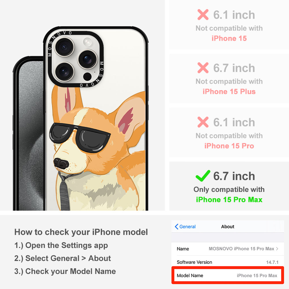 Fluffy Corgi Phone Case - iPhone 15 Pro Max Case - MOSNOVO