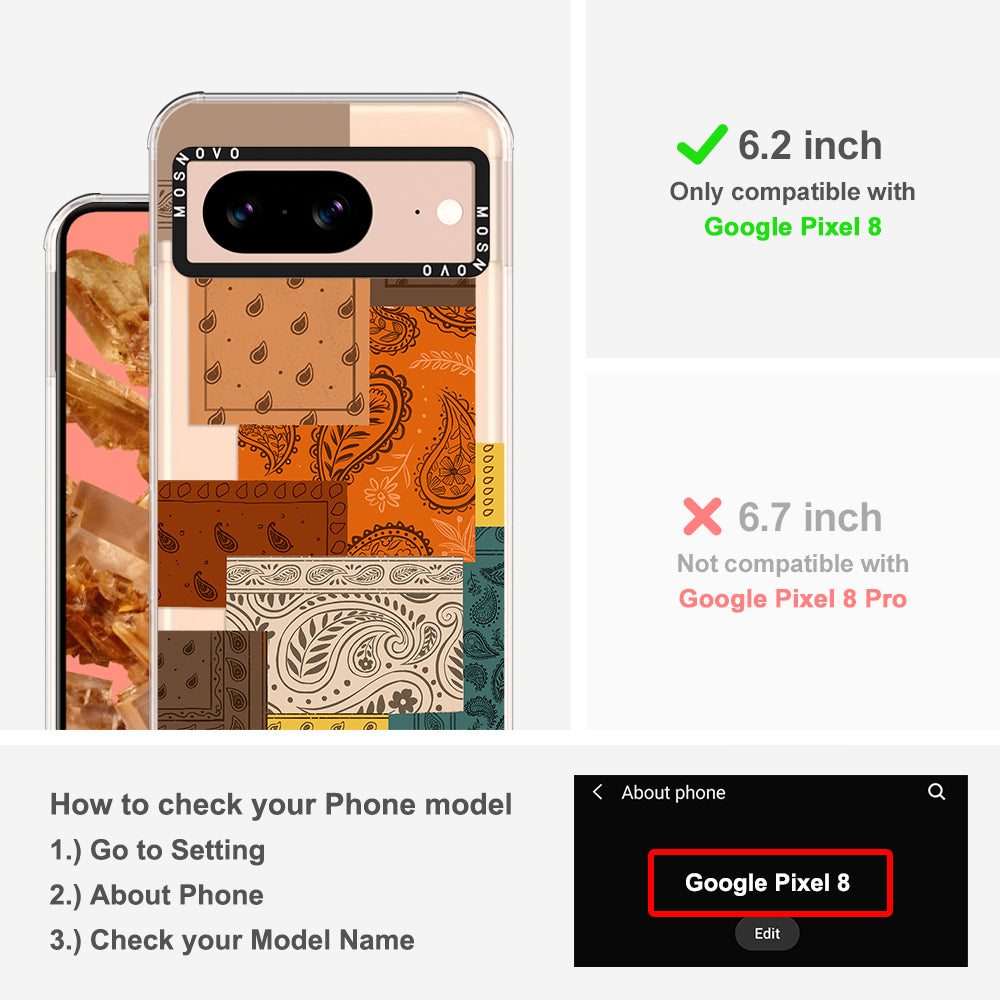 Vintage Paisley Phone Case - Google Pixel 8 Case - MOSNOVO