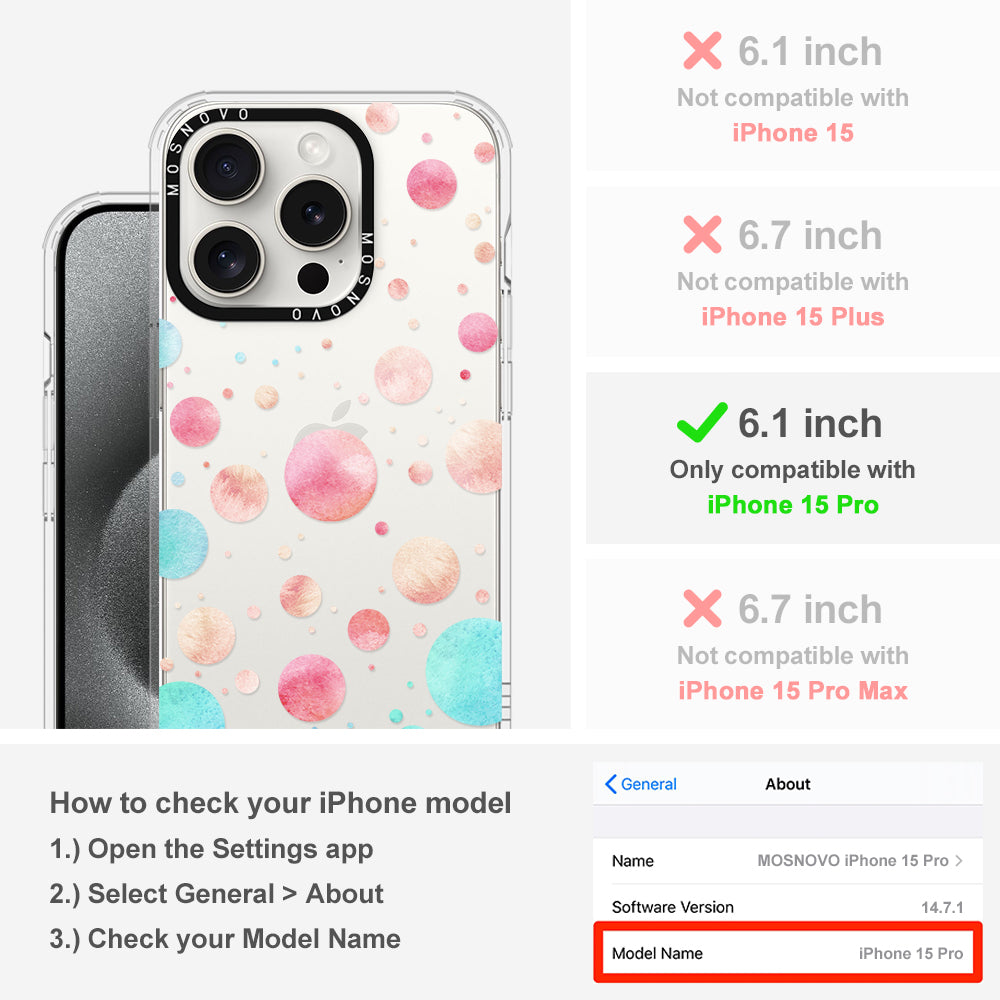 Colorful Bubbles Phone Case - iPhone 15 Pro Case - MOSNOVO