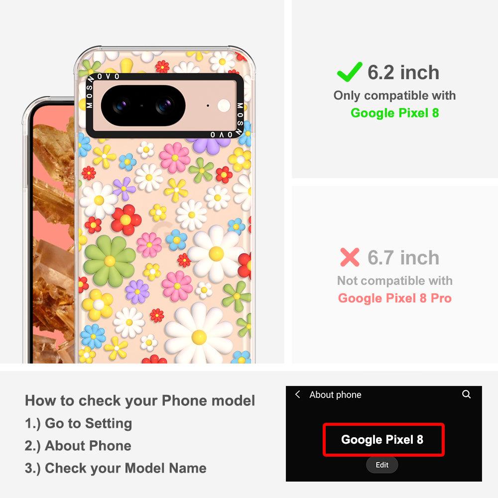 3D Flowers Phone Case - Google Pixel 8 Case - MOSNOVO