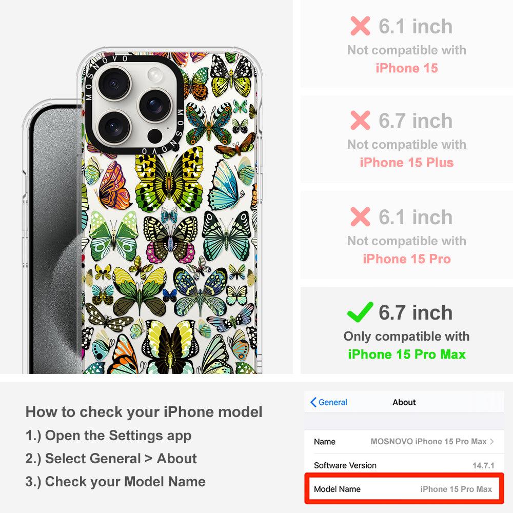 Butterflies Phone Case - iPhone 15 Pro Max Case - MOSNOVO