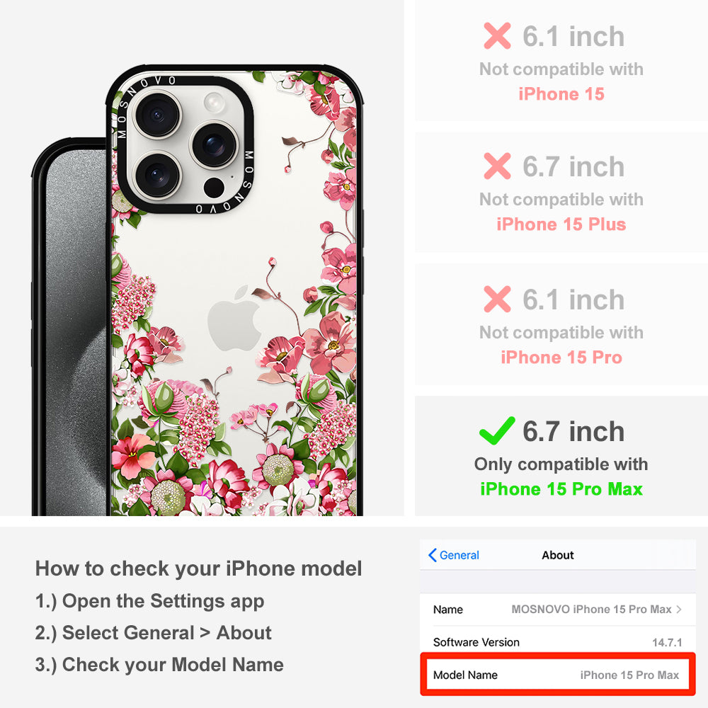 Blooms Phone Case - iPhone 15 Pro Max Case - MOSNOVO