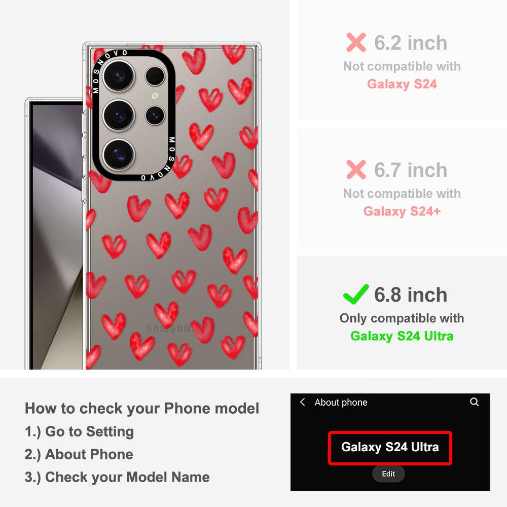 Cute Little Heart Phone Case - Samsung Galaxy S24 Ultra Case - MOSNOVO