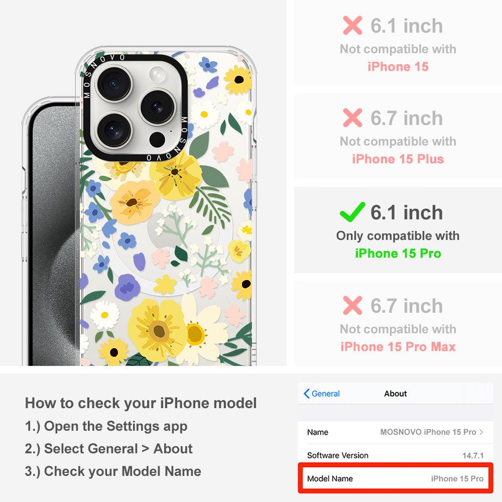 Spring Wild Floral Phone Case - iPhone 15 Pro Case - MOSNOVO