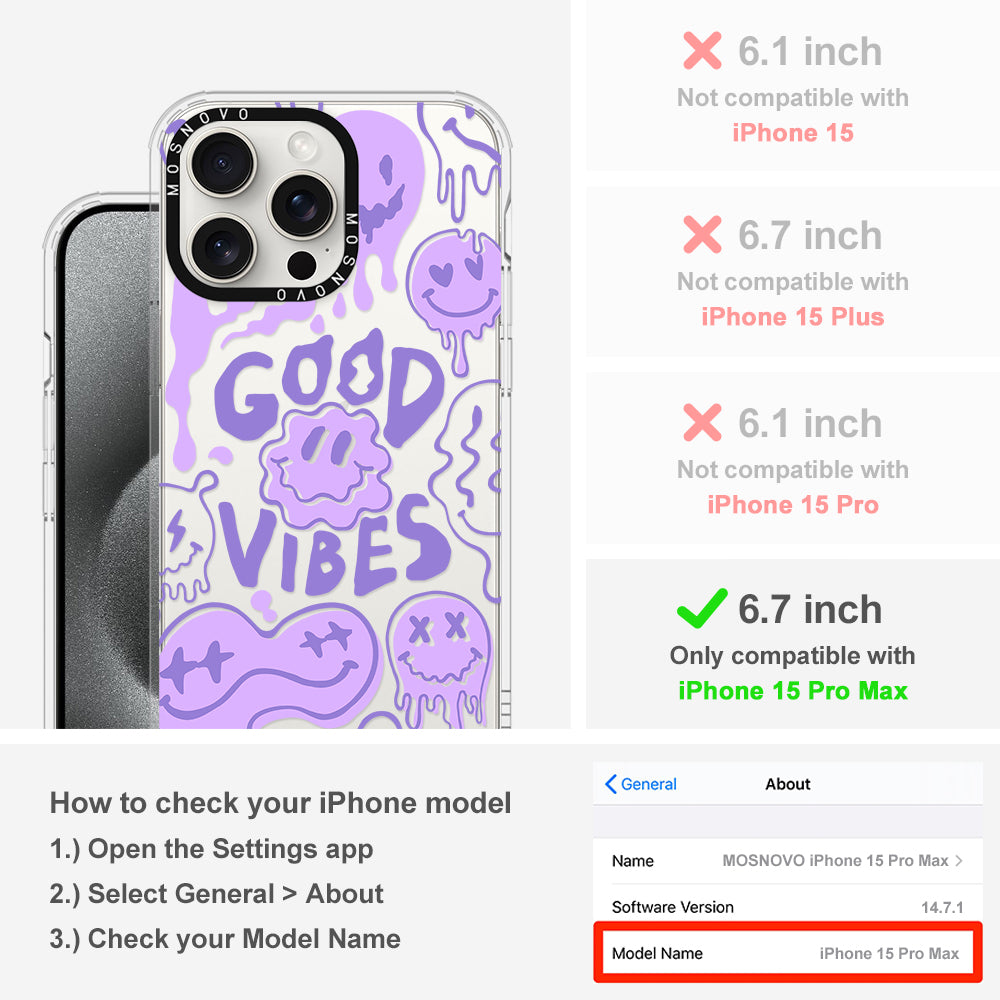 Good Vibes Phone Case - iPhone 15 Pro Max Case - MOSNOVO