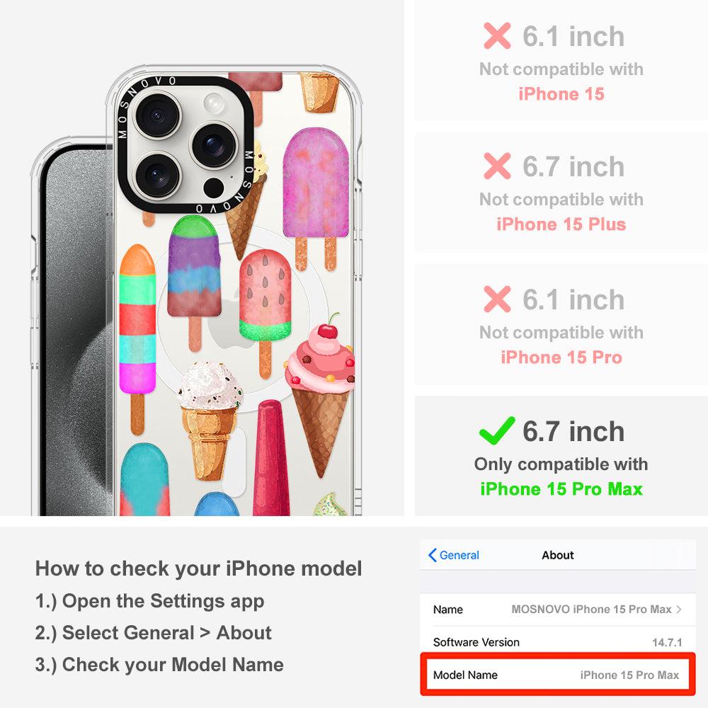 Ice Cream Phone Case - iPhone 15 Pro Max Case - MOSNOVO