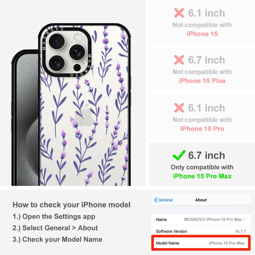 Lavenders Phone Case - iPhone 15 Pro Max Case - MOSNOVO