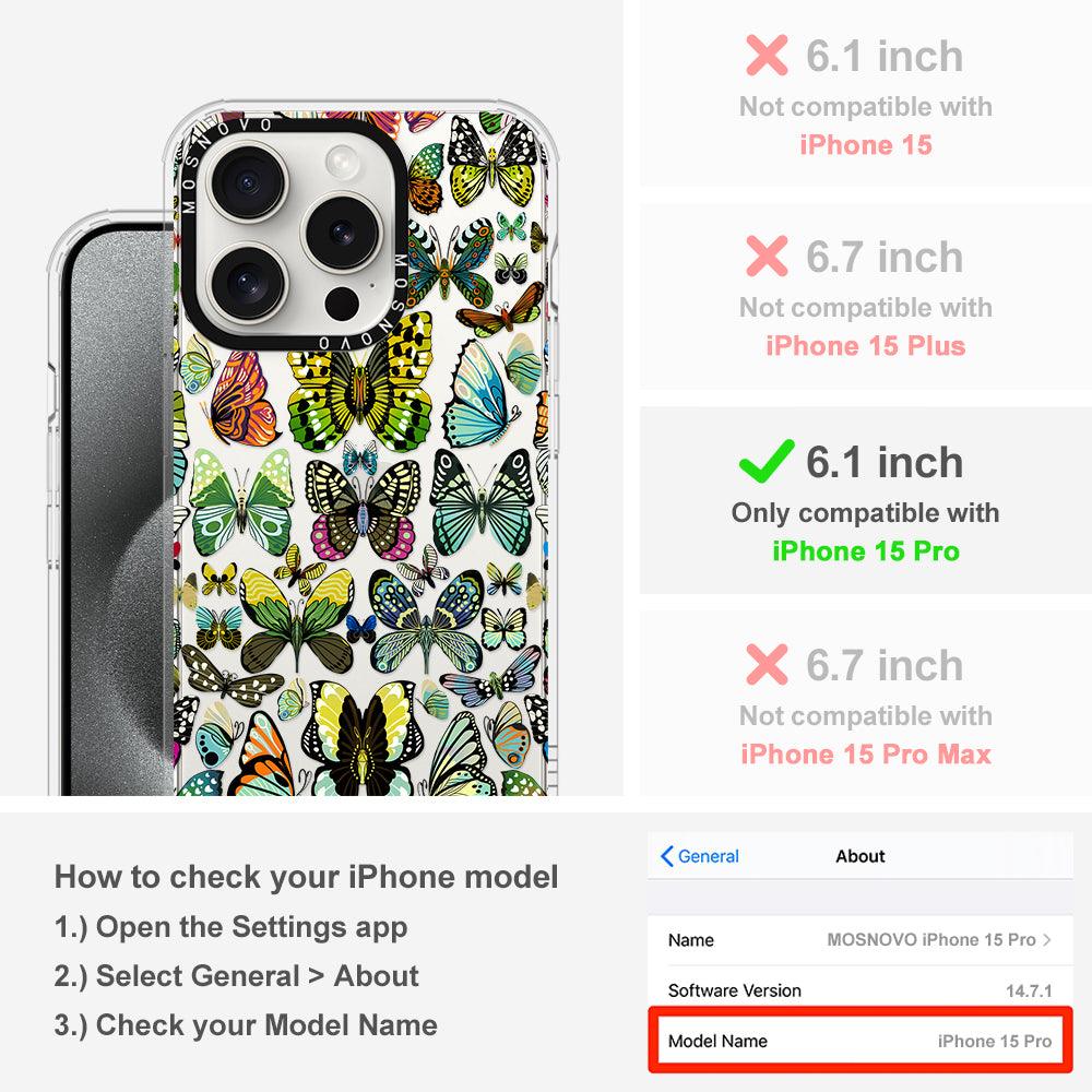 Butterflies Phone Case - iPhone 15 Pro Case - MOSNOVO