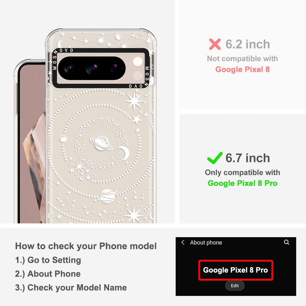 White Galaxy Phone Case - Google Pixel 8 Pro Case - MOSNOVO