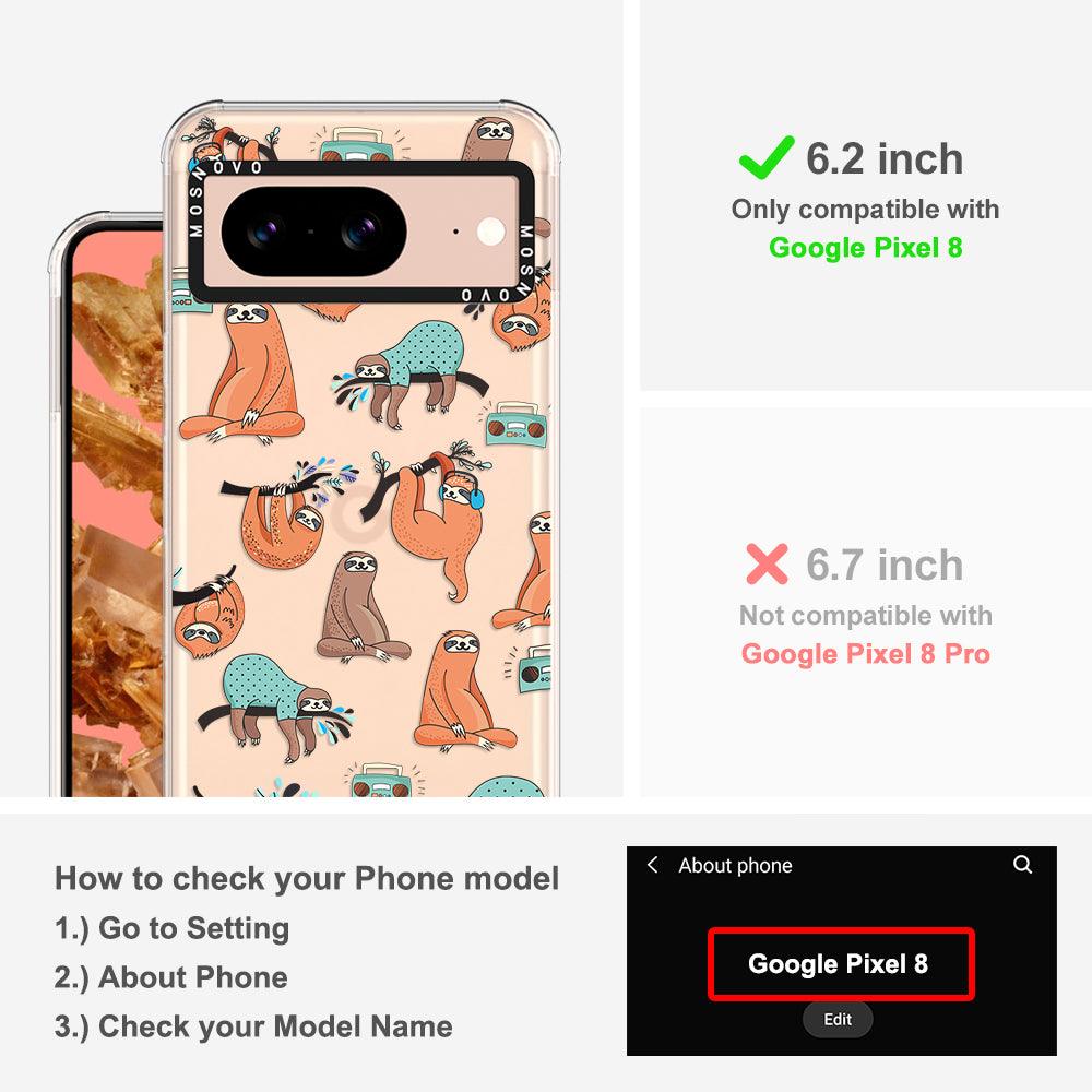 Musical Sloth Phone Case - Google Pixel 8 Case - MOSNOVO