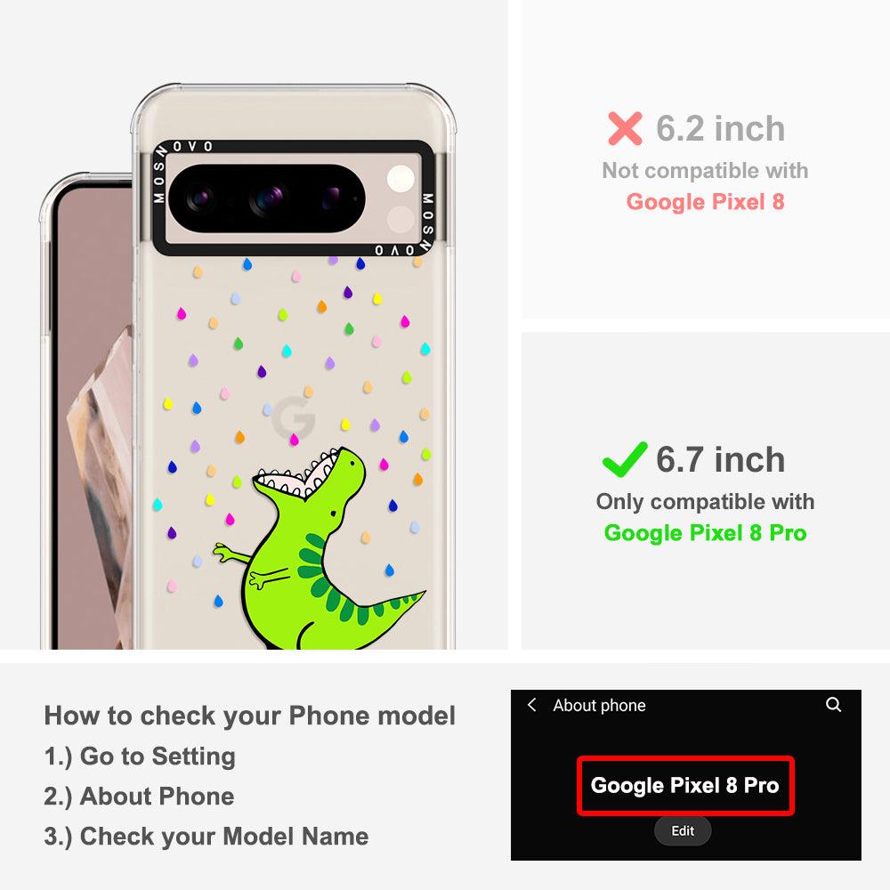 Rainbow Dinosaur Phone Case - Google Pixel 8 Pro Case - MOSNOVO