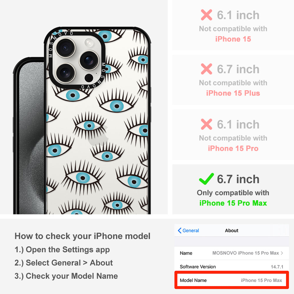 Evil Eye Phone Case - iPhone 15 Pro Max Case - MOSNOVO