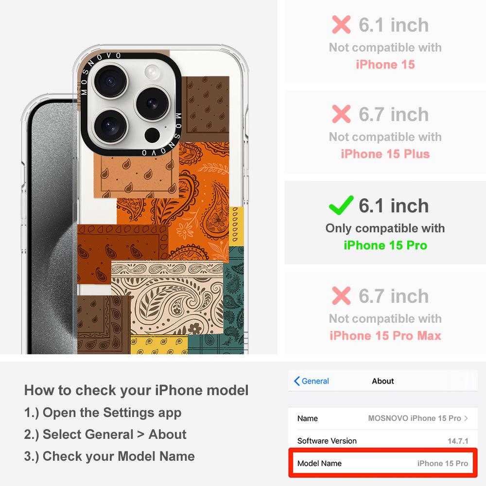 Vintage Paisley Phone Case - iPhone 15 Pro Case - MOSNOVO