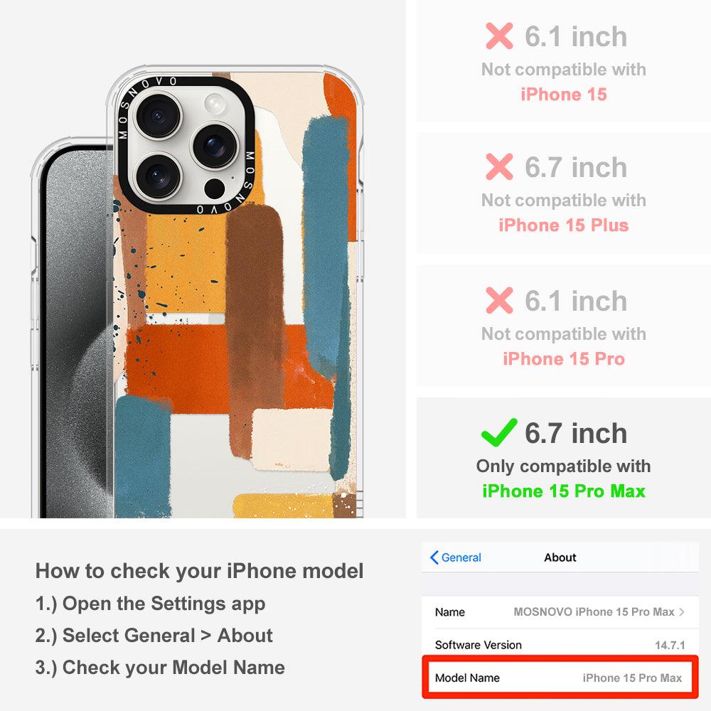 Modern Abstract Artwork Phone Case - iPhone 15 Pro Max Case - MOSNOVO