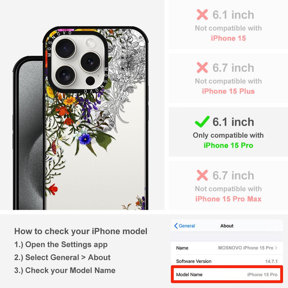 Beautiful Bloom Phone Case - iPhone 15 Pro Case - MOSNOVO