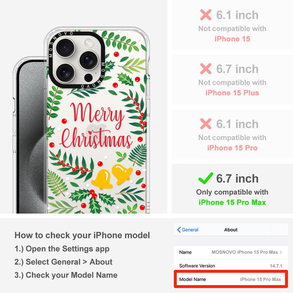 Merry Christmas Phone Case - iPhone 15 Pro Max Case - MOSNOVO