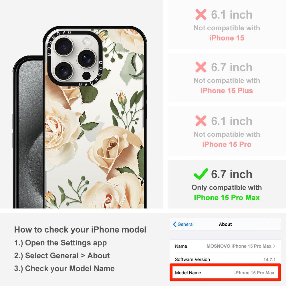 Champagne Roses Phone Case - iPhone 15 Pro Max Case - MOSNOVO