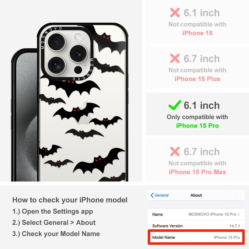 Evil Bat Phone Case - iPhone 15 Pro Case - MOSNOVO