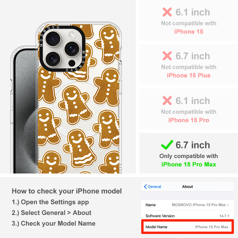 Ginger Breadman Phone Case - iPhone 15 Pro Max Case - MOSNOVO