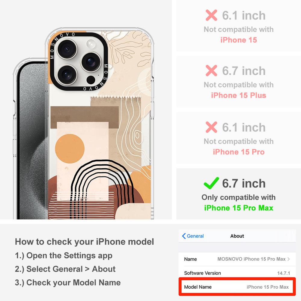 Minimalist Abstract Art Phone Case - iPhone 15 Pro Max Case - MOSNOVO