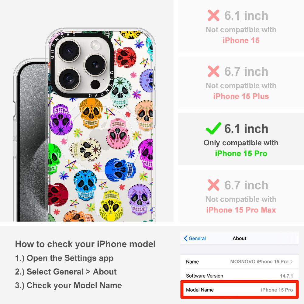 Skull Phone Case - iPhone 15 Pro Case - MOSNOVO