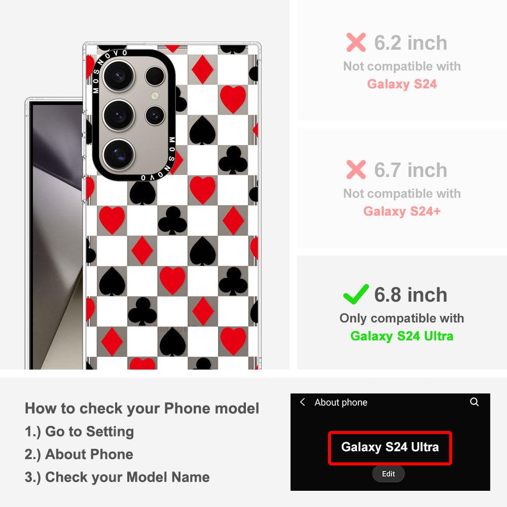 Checker Poker Phone Case - Samsung Galaxy S24 Ultra Case - MOSNOVO