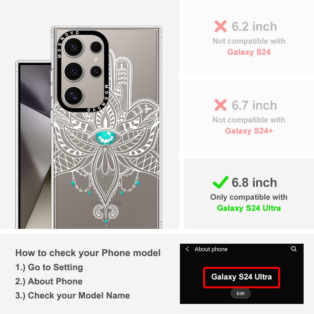 Hamsa Hand Phone Case - Samsung Galaxy S24 Ultra Case - MOSNOVO