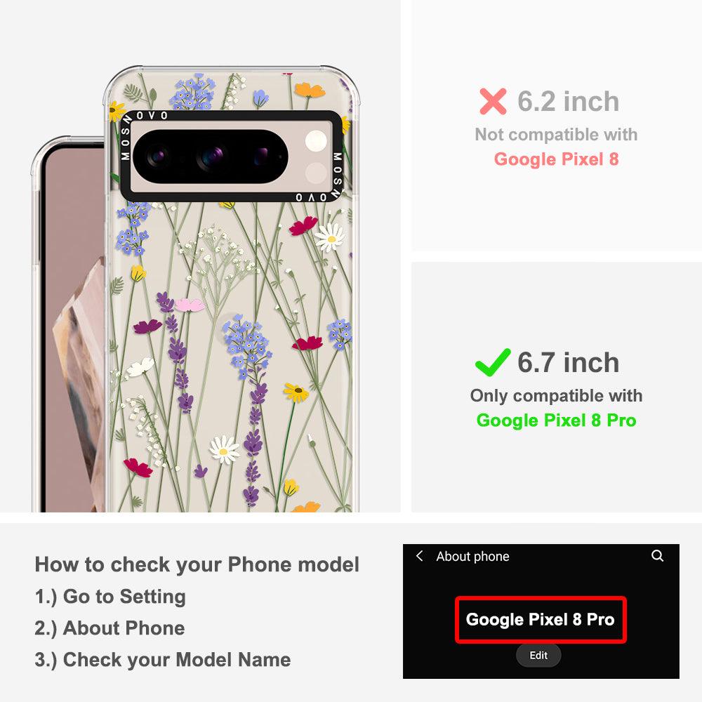 Floral Garden Lavender Daisy Flower Phone Case - Google Pixel 8 Pro Case - MOSNOVO