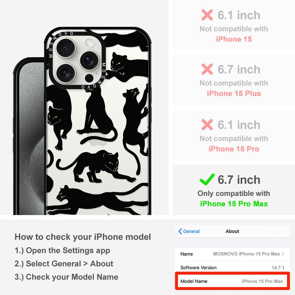 Black Panther Phone Case - iPhone 15 Pro Max Case - MOSNOVO