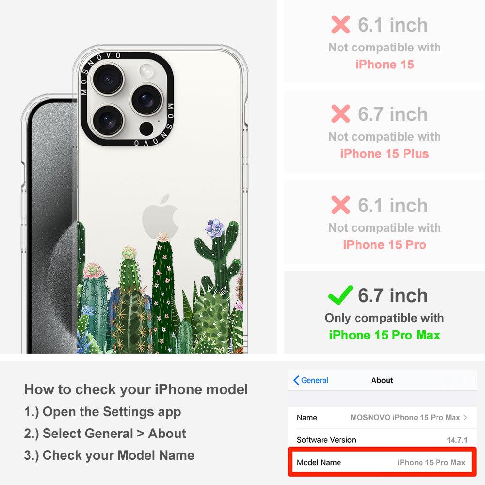 Desert Cactus Phone Case - iPhone 15 Pro Max Case - MOSNOVO