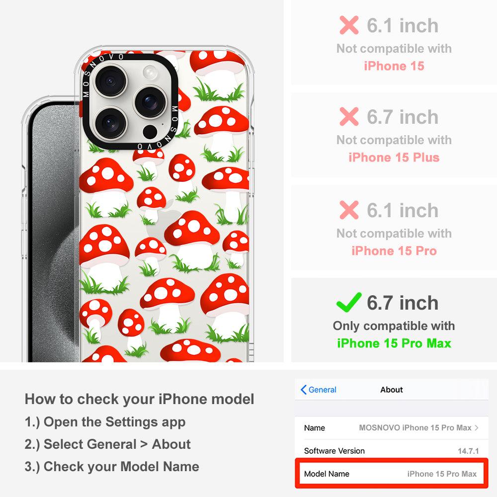 Cute Mushroom Phone Case - iPhone 15 Pro Max Case - MOSNOVO