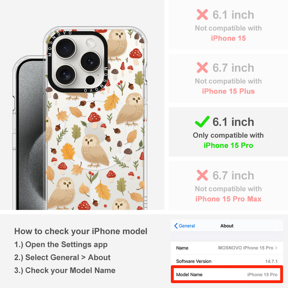 Autumn Owl Phone Case - iPhone 15 Pro Case - MOSNOVO