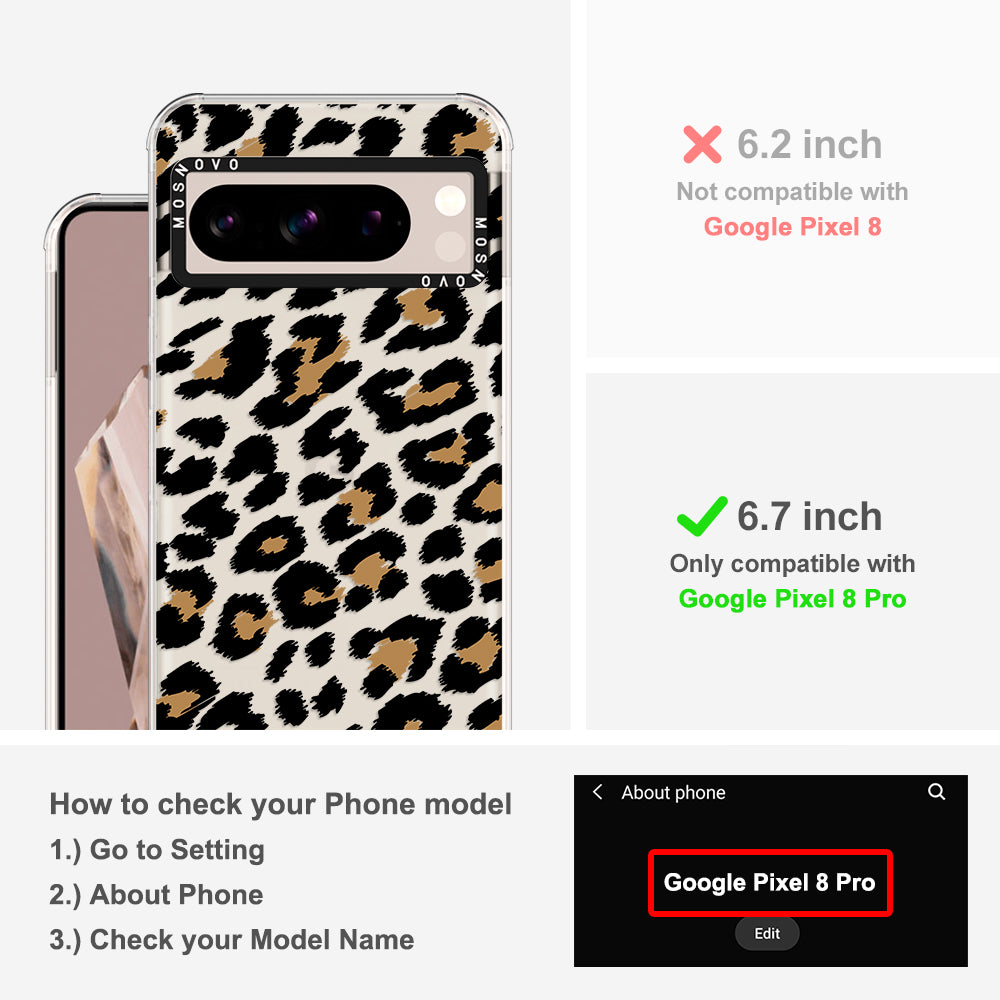 Leopard Print Phone Case - Google Pixel 8 Pro Case - MOSNOVO