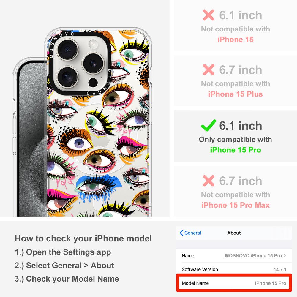 Eyes Phone Case - iPhone 15 Pro Case - MOSNOVO