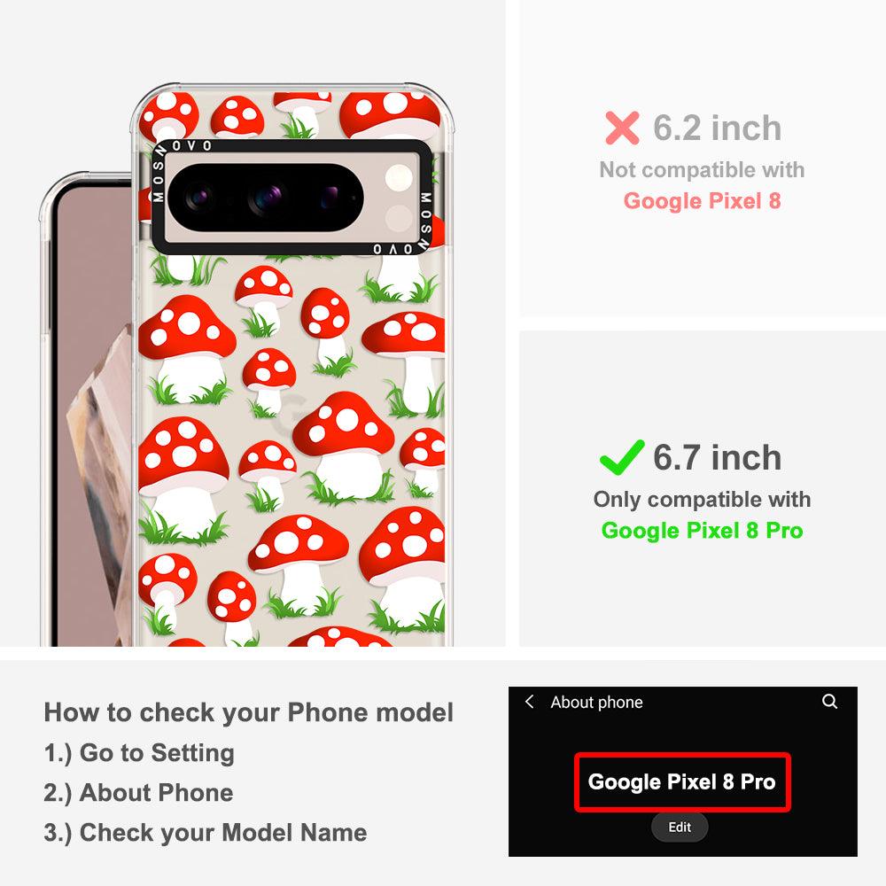 Cute Mushroom Phone Case - Google Pixel 8 Pro Case - MOSNOVO