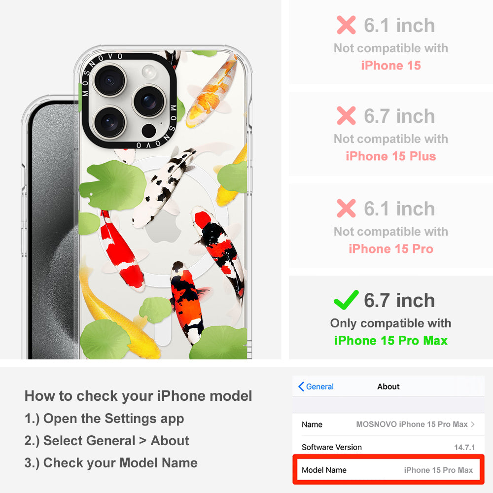 Koi Phone Case - iPhone 15 Pro Max Case - MOSNOVO