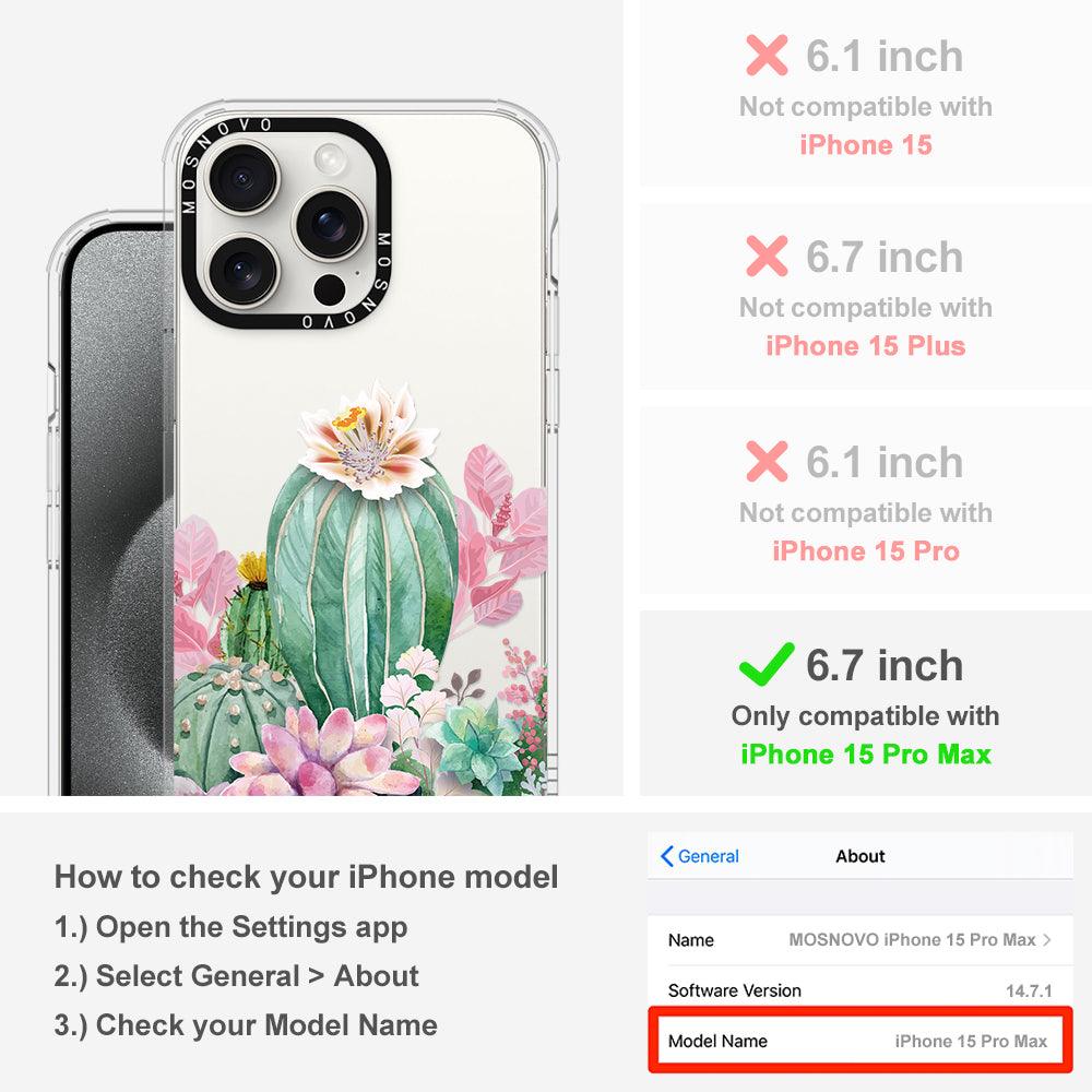 Cactaceae Phone Case - iPhone 15 Pro Max Case - MOSNOVO