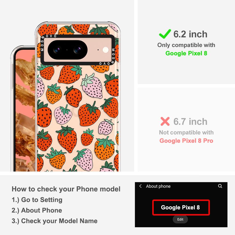 Cute Strawberry Phone Case - Google Pixel 8 Case - MOSNOVO