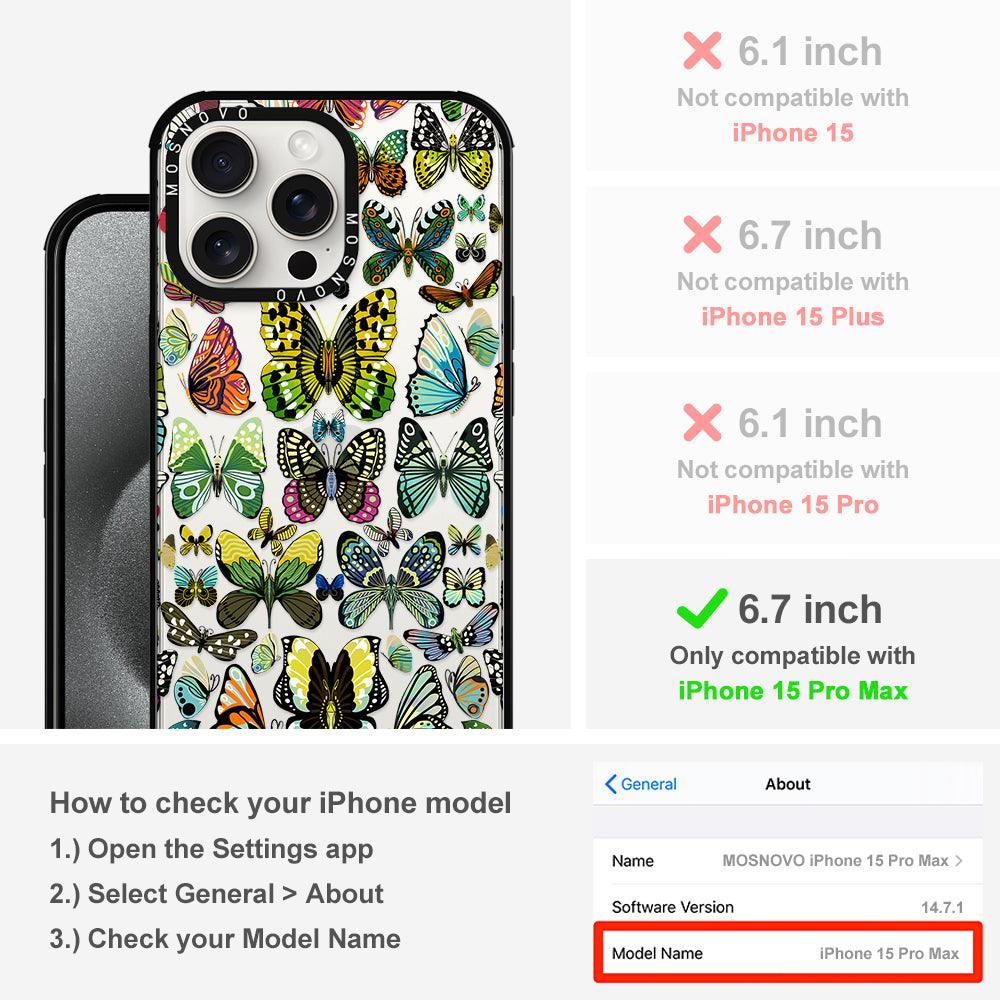 Butterflies Phone Case - iPhone 15 Pro Max Case - MOSNOVO