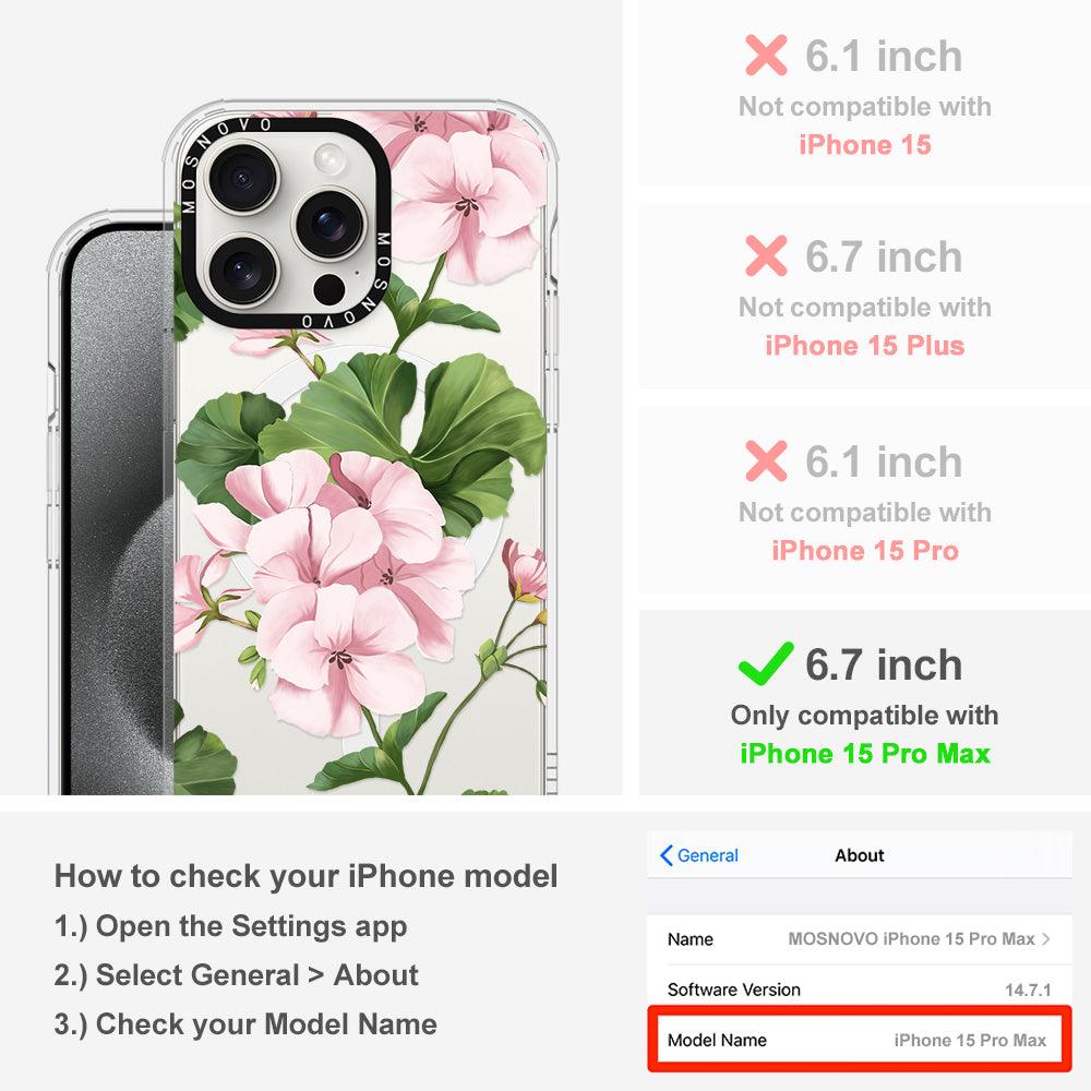 Geranium Phone Case - iPhone 15 Pro Max Case - MOSNOVO